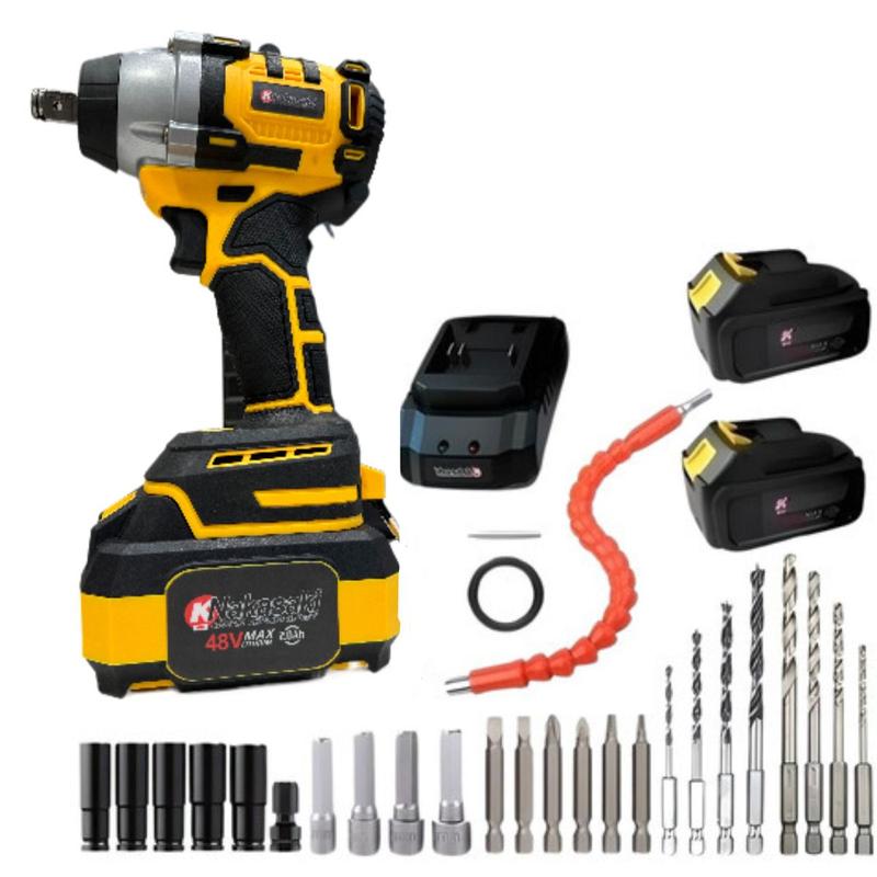 Chave De Impacto 48v Profissional Nk-30029 com Maleta 35 Peças